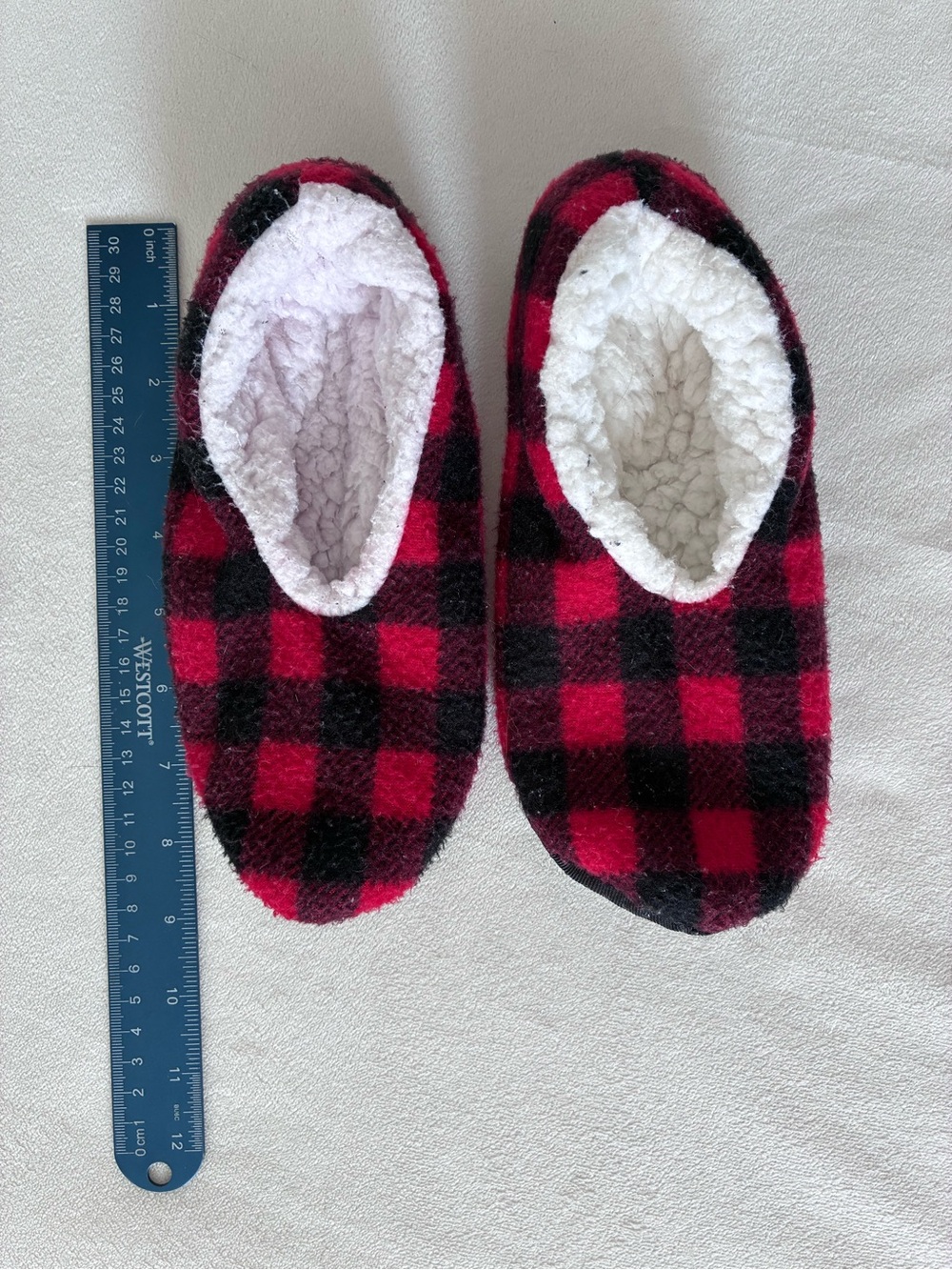 Kids Buffalo Plaid Slippers